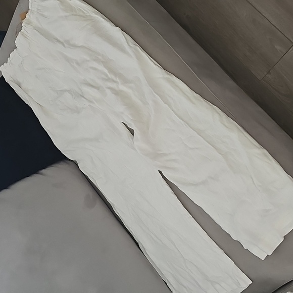 NWT Thread And Supply Women's White Linen Pants - Picture 5 of 8